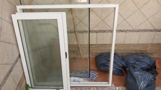 2 hojas ventana aluminio climalit