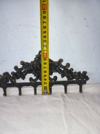 Perchero antiguo diseño floral bronce