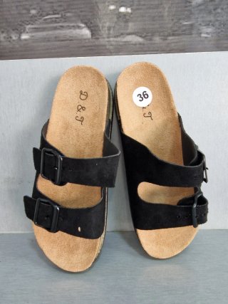Sandalias negras piel sintética talla 36 nuevas