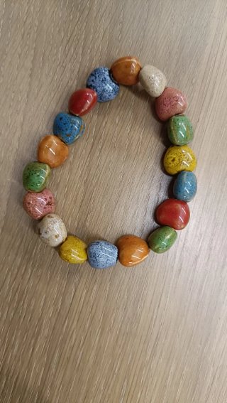 Braccialetto bracciale in ceramica con elastico