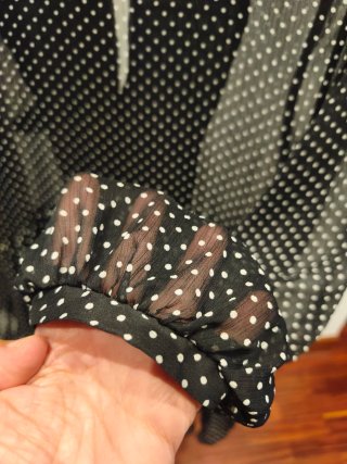 Vestido marrón Zara lunares manga larga