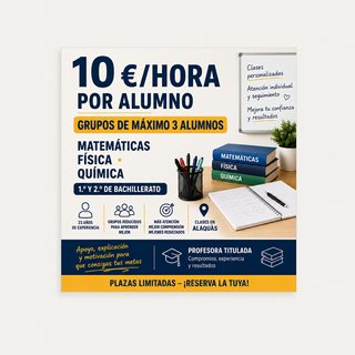 Clases Bachillerato 10€/h | Mate, Física y Química