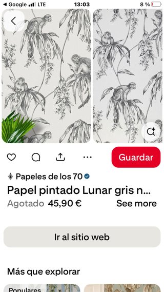 5 Rollos Papel Pintado Monos y Hojas