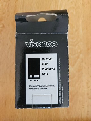 Batería de Videocámara Vivanco BP 2048