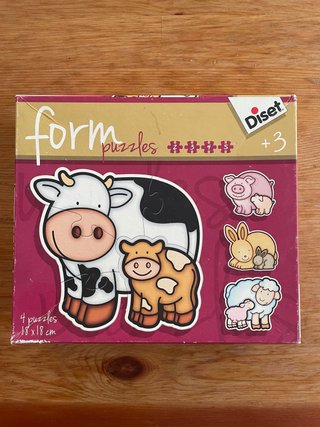 Puzzle Form Animales Diset +3 Años