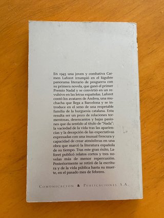 Libro Nada Carmen Laforet
