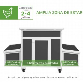 Gallinero Exterior 147x93,5x89,5cm