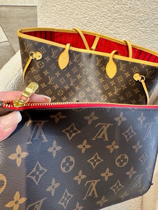 Bolso Louis Vuitton Neverfull Marrón/Rojo