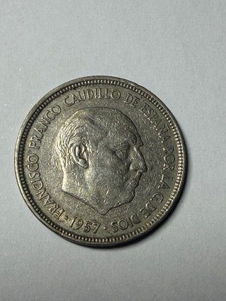 6 Monedas 5 Pesetas Franco 1957