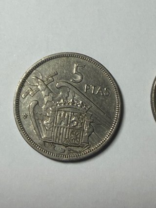 6 Monedas 5 Pesetas Franco 1957
