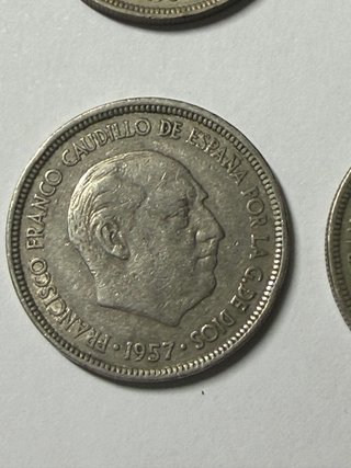 6 Monedas 5 Pesetas Franco 1957