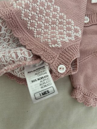 Conjunto bebé Juliana rosa 2 piezas.