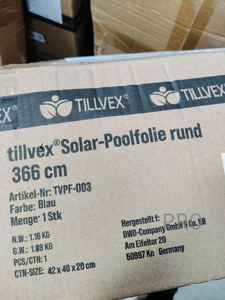 Copertura Solare tillvex per Piscine Rotonde Ø 305 cm
