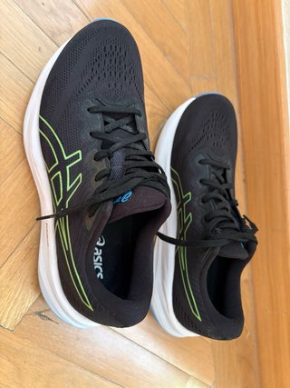 Zapatillas Asics Running Talla 41.5 Negras/Verdes