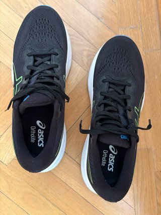 Zapatillas Asics Running Talla 41.5 Negras/Verdes