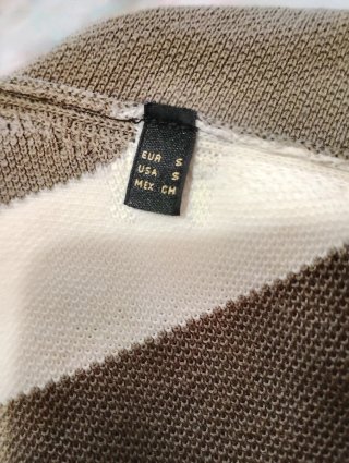 Camiseta Polo Rayas verde y Blanco Massimo Dutti