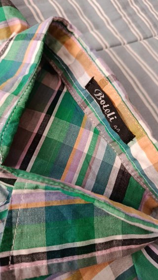 Camisa cuadros Boteli manga corta