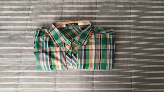 Camisa cuadros Boteli manga corta