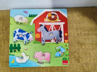 Puzzle Madera Animales Granja Goula