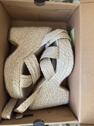 Sandalias Yute Cuña Beige