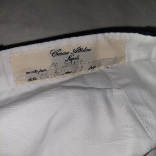 Pantalone Cesare Attolini righe blu taglia 58/62