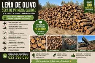 Leña de Olivo Seca de Primera Calidad