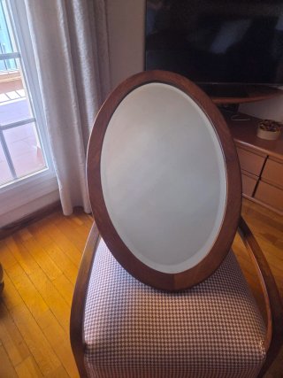 2 butacas y mesa auxiliar madera
