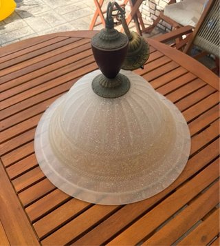 Coppia Lampadari Vintage Vetro