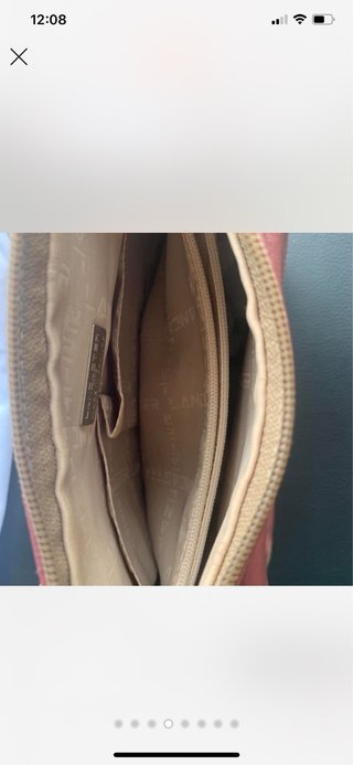 Bolsa tiracolo Lancaster rosa e bege