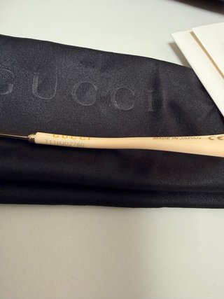 Occhiali da vista Gucci oro e beige