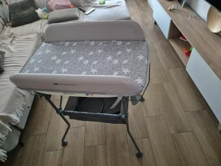 Bañera Plegable con Cambiador Gris