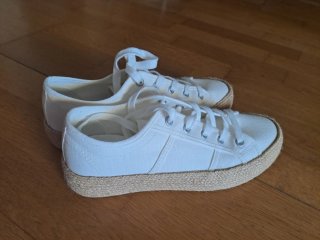 Bambas nuevas tela blancas 39
