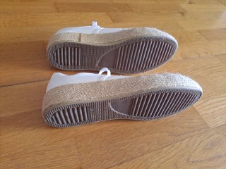 Bambas nuevas tela blancas 39