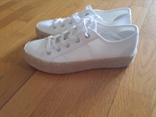 Bambas nuevas tela blancas 39