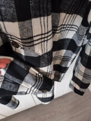 Sobrecamisa Jack & Jones cuadros blanco y negro