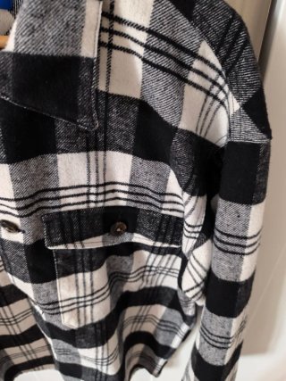 Sobrecamisa Jack & Jones cuadros blanco y negro