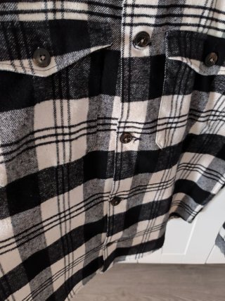 Sobrecamisa Jack & Jones cuadros blanco y negro