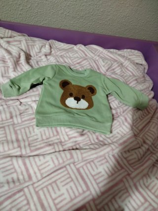 Conjunto bebé oso verde shein talla de 1 a 3 meses