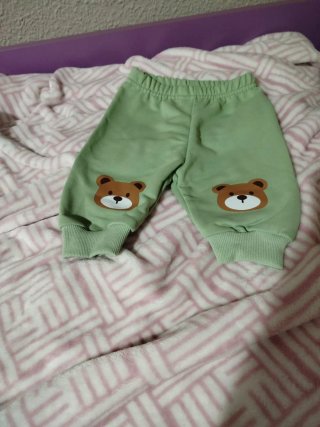 Conjunto bebé oso verde shein talla de 1 a 3 meses
