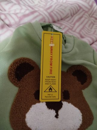 Conjunto bebé oso verde shein talla de 1 a 3 meses