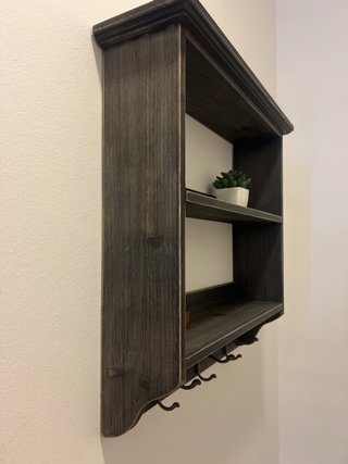 Estante recibidor madera y metal