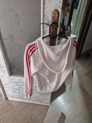 Chaqueta Adidas Vintage Blanca y Roja