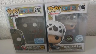 Funko Pop One Piece Silvers Rayleigh y Trafalgar
