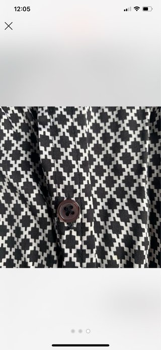 Blusa Massimo Dutti Padrão Preto e Branco