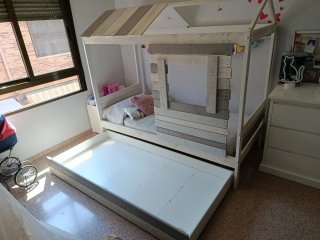 OFERTA! Cama Cabaña Infantil madera+cajonera+colch