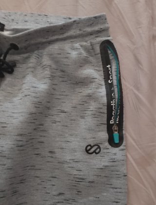 Pantalón chándal invierno gris y turquesa