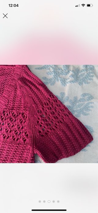 Cardigan H&M Roxo Curto Croché