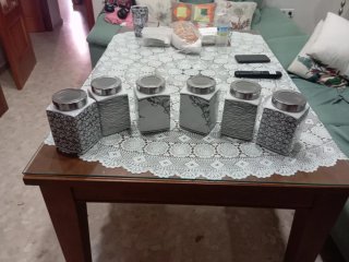 Set 6 Botes Cerámica Decorados