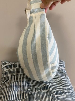 Riñonera/Bandolera Rayas Azul y Blanco