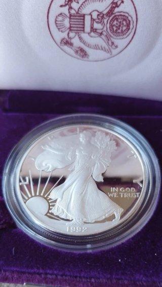 Deslumbrante Oz pura plata PROOF American Eagle 92